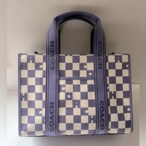 New coach Smith Tote With Checkerboard Print cr101